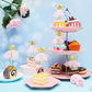 48 Pieces Ballerina Tutu Ballet Dancer Girls Cupcake Toppers Dancing Cake Dessert Muffin Toppers For Wedding Baby Shower Birthda