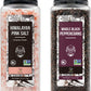 Soeos Himalayan Pink Salt 39 Oz + Whole Black Peppercorns 18 Oz, Coarse Grain, Kosher Salt For Grinder Refill, Salt And Pepper Grinder, Non-Gmo Verified, Spice Seasoning Set For Cooking