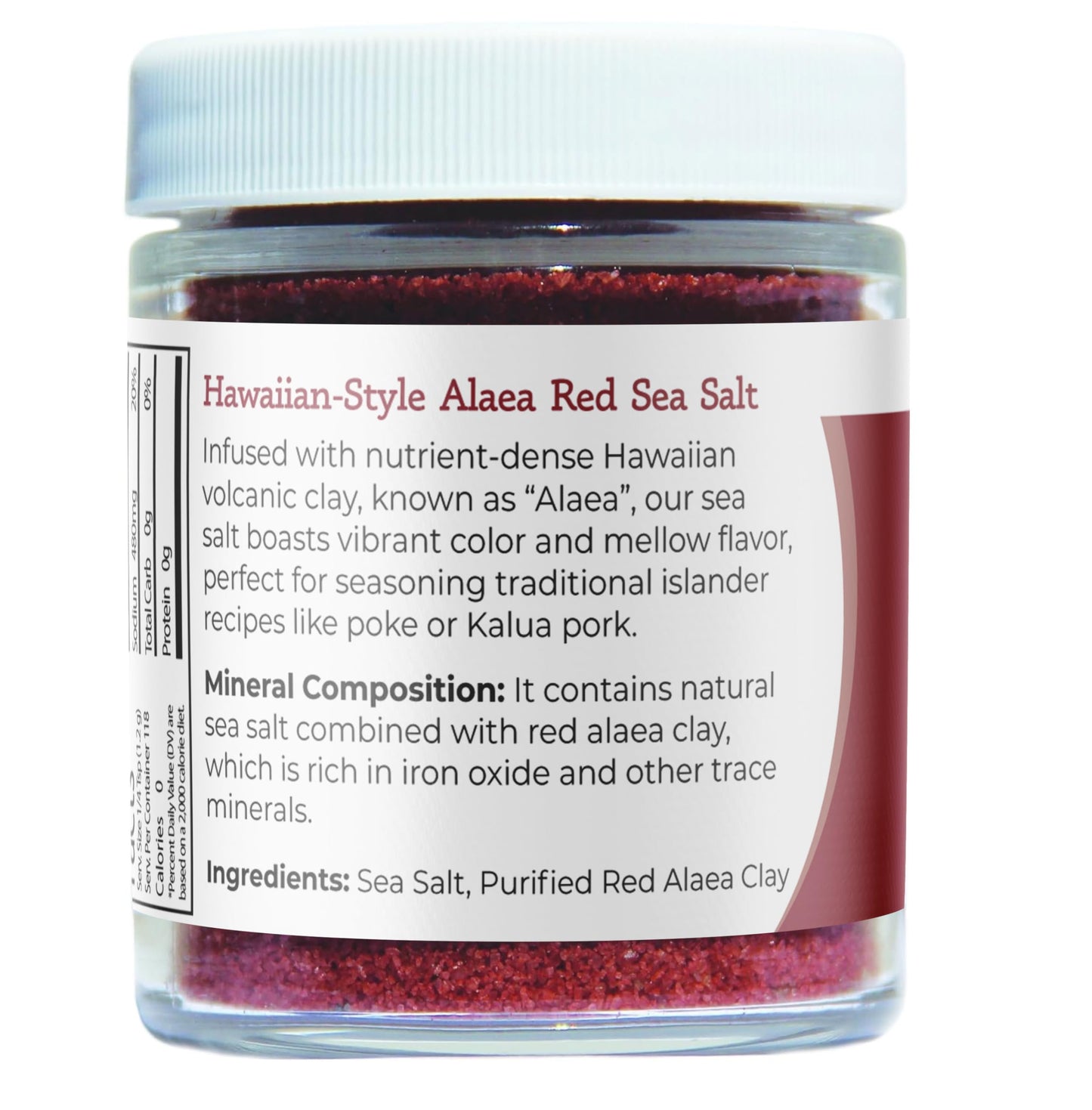 Viva Doria Hawaiian Red Alaea Sea Salt, Fine Grain, 5 Oz Glass Jar