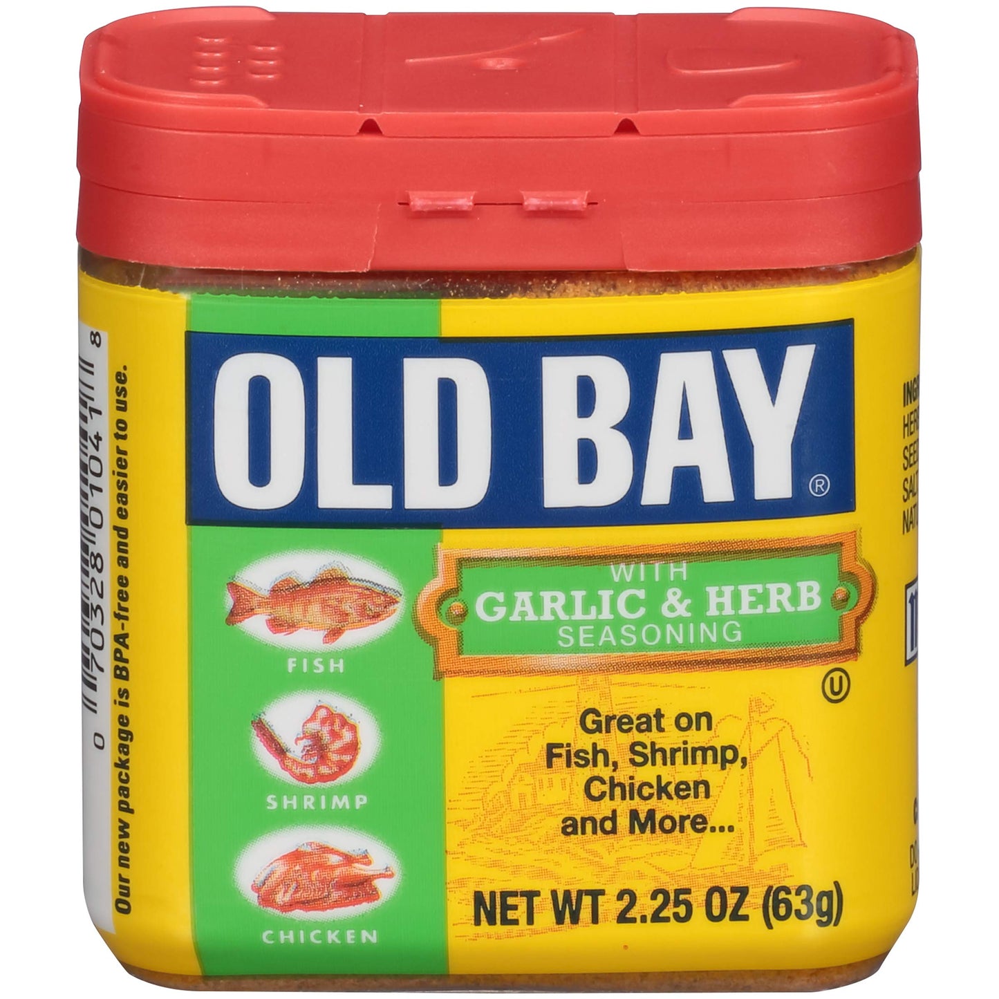 OLD BAY Garlic & Herb Seasoning, 2.25 OZ