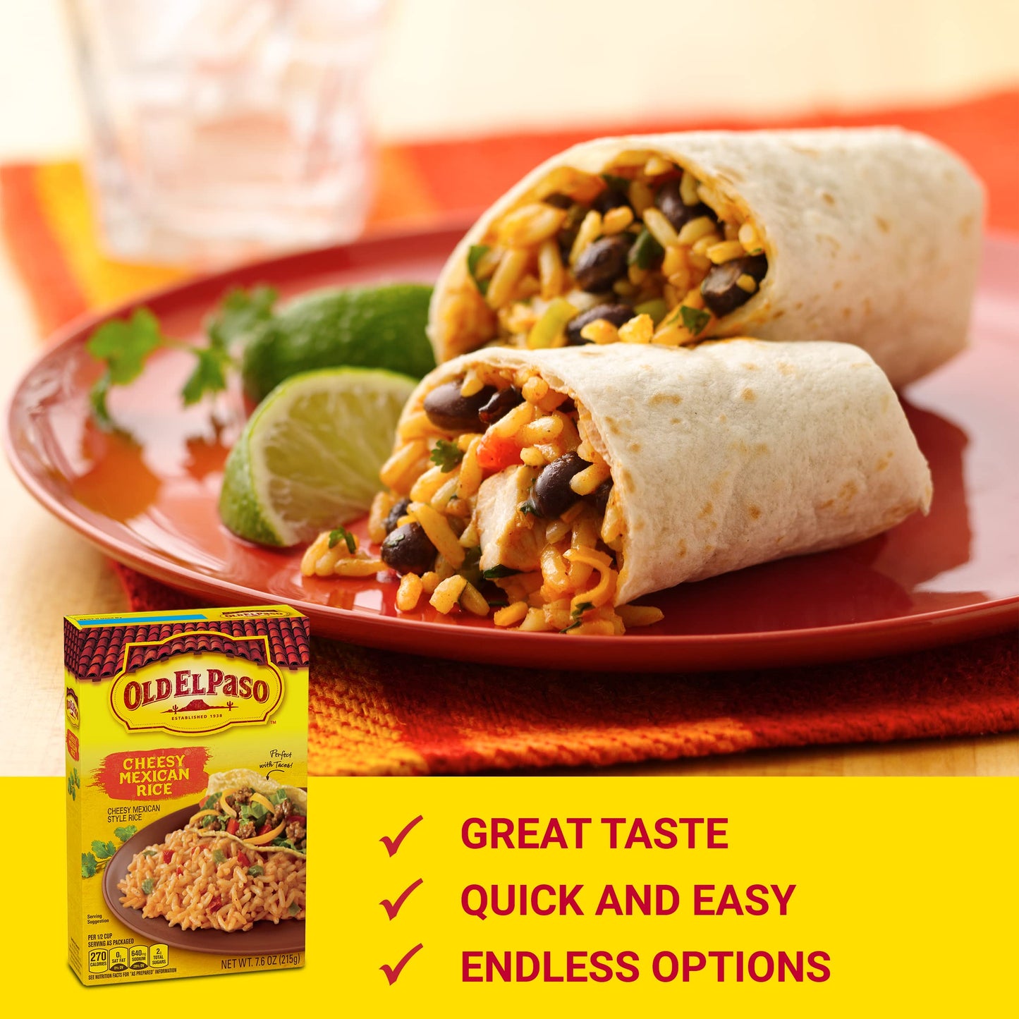 Old El Paso Cheesy Mexican Rice, 7.6 Oz. (Pack Of 12)
