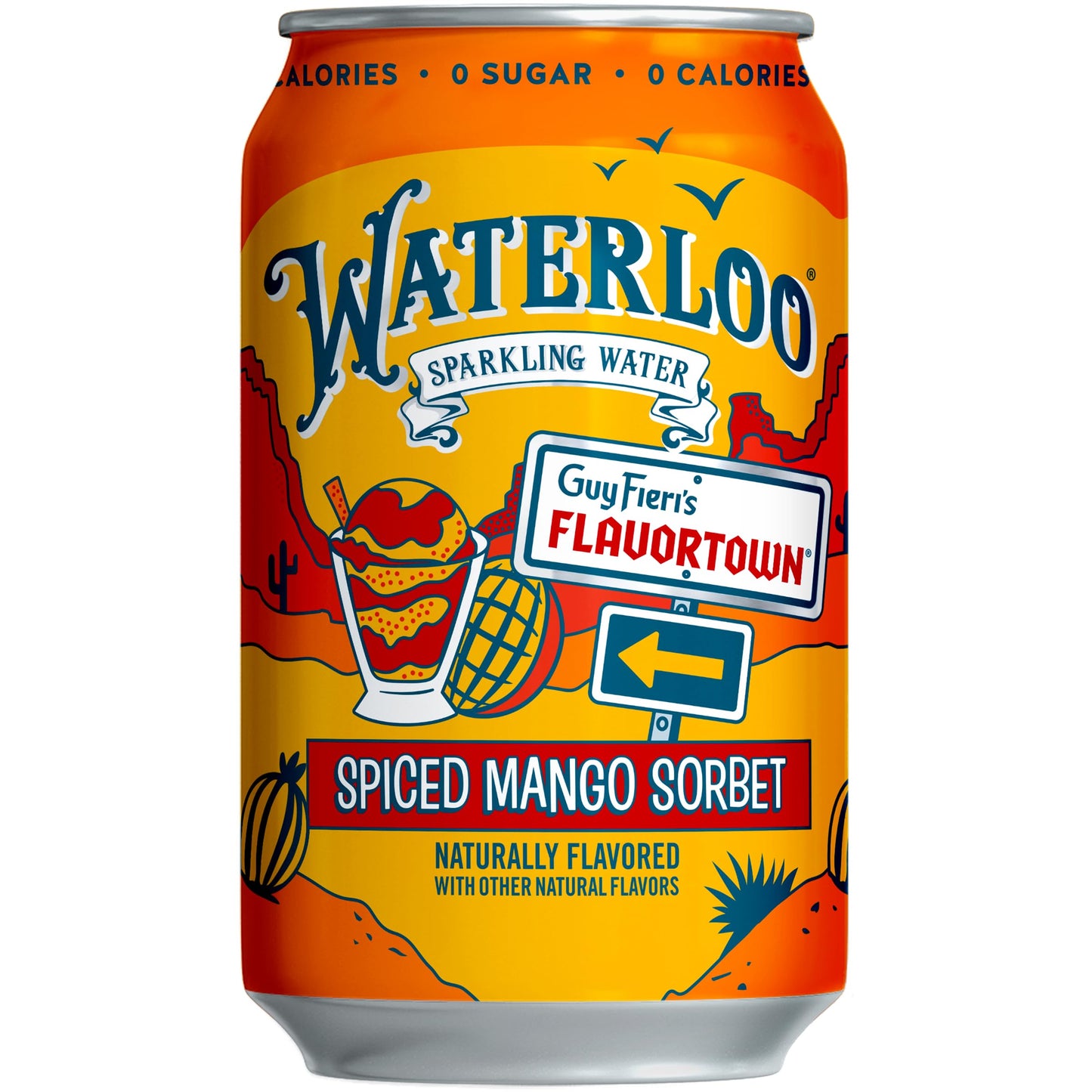 Waterloo Sparkling Water, Spiced Mango Naturally Flavored, 12 Fl Oz Cans (Pack of 12) - Zero Calories and Zero Sugar or Sweetene