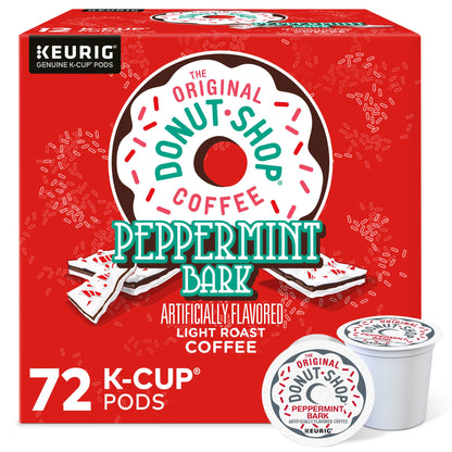 The Original Donut Shop Peppermint Bark Keurig Single-Serve K-Cup Pods, Light Roast Coffee, 72 Count