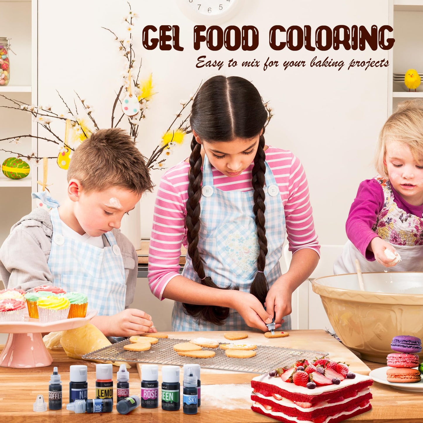 YumCraft Food Coloring Gel - Vibrant Red Velvet Dye for Baking, Icing, Slime - 5.3 Fl Oz
