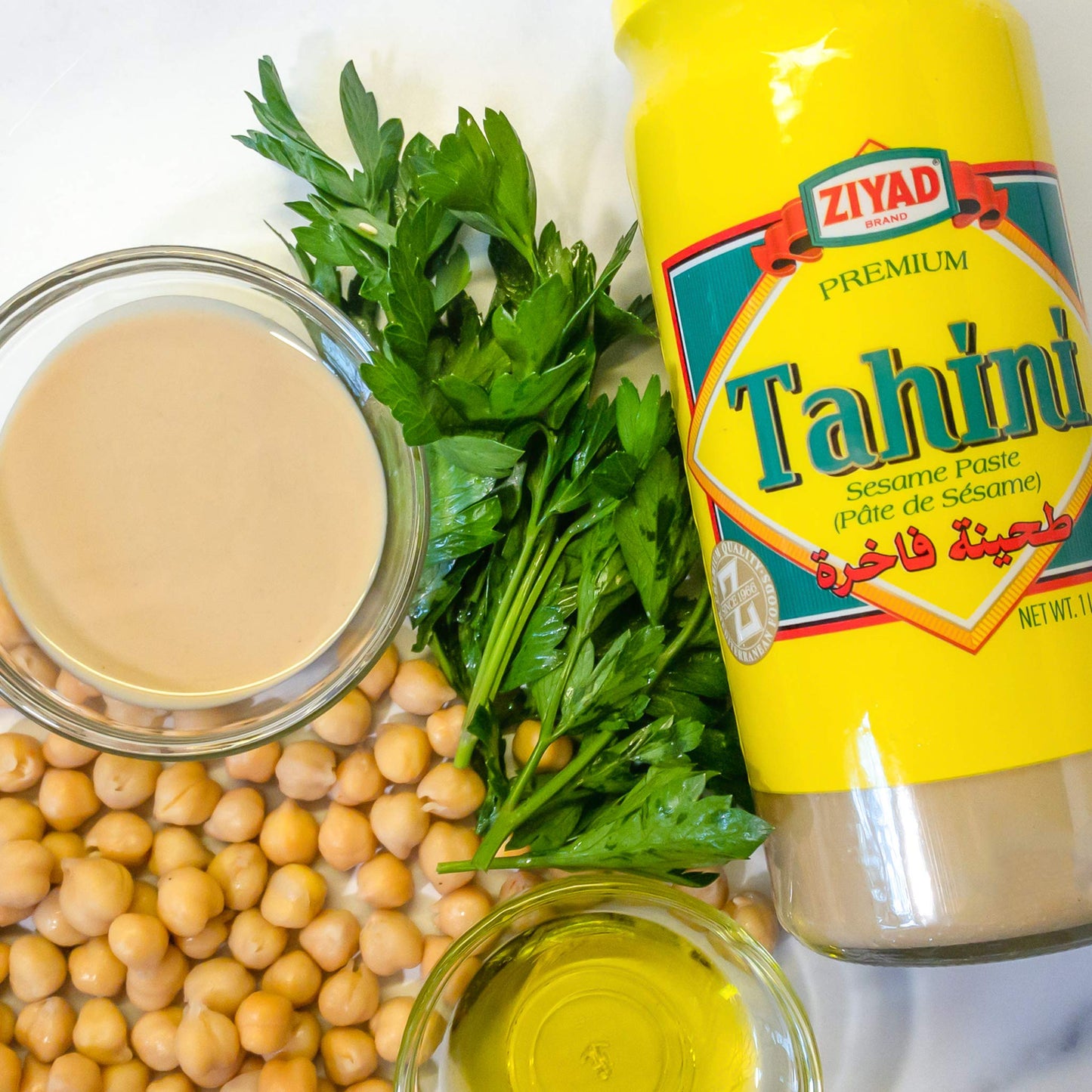 Ziyad Tahini Sesame Paste, No Additives or Preservatives, 16oz