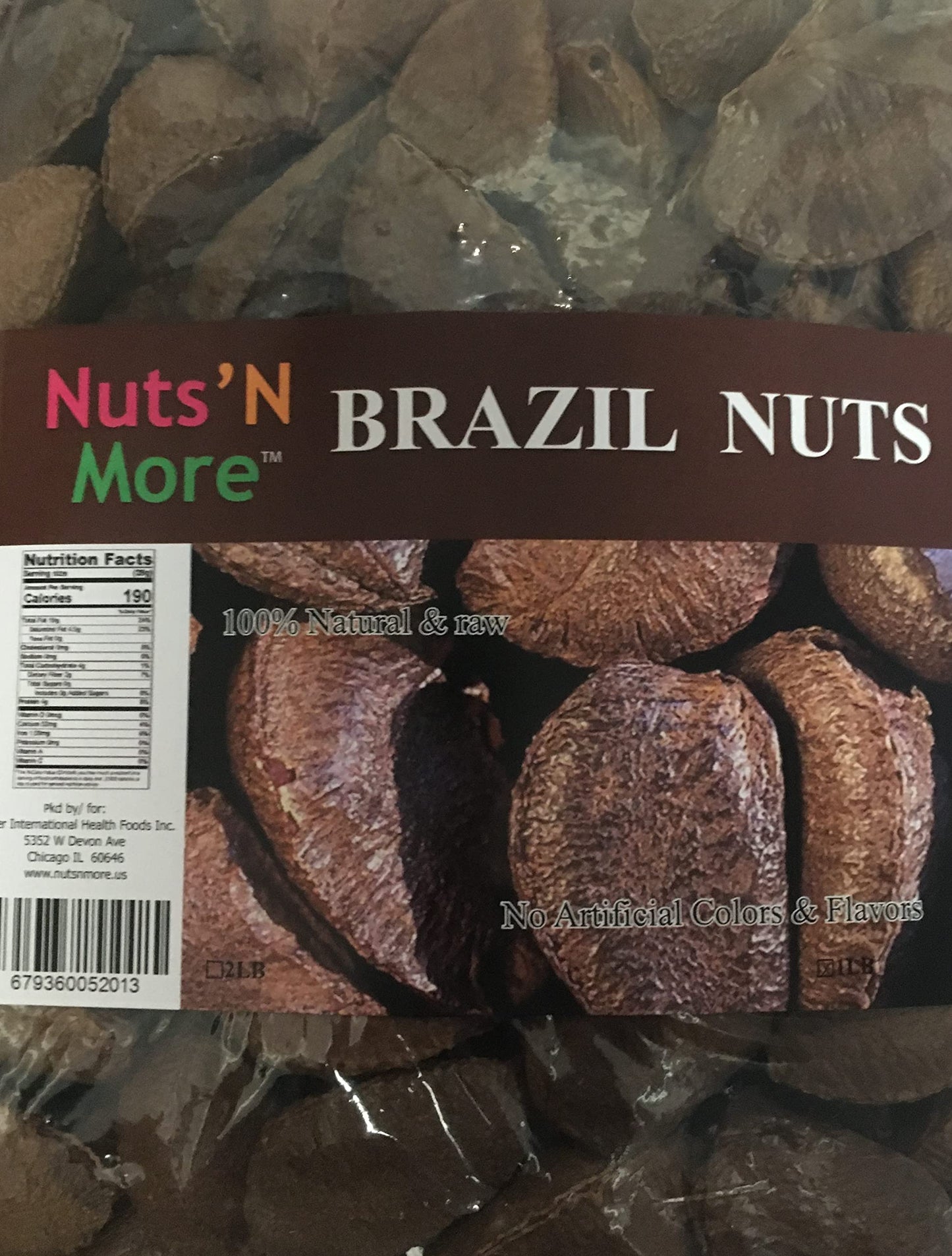 Fresh Raw In-Shell Whole Brazil Nuts -1 Lb By Nuts N More