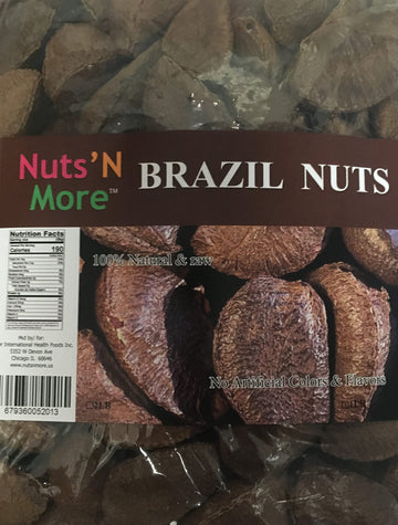 Fresh Raw In-Shell Whole Brazil Nuts -1 Lb By Nuts N More