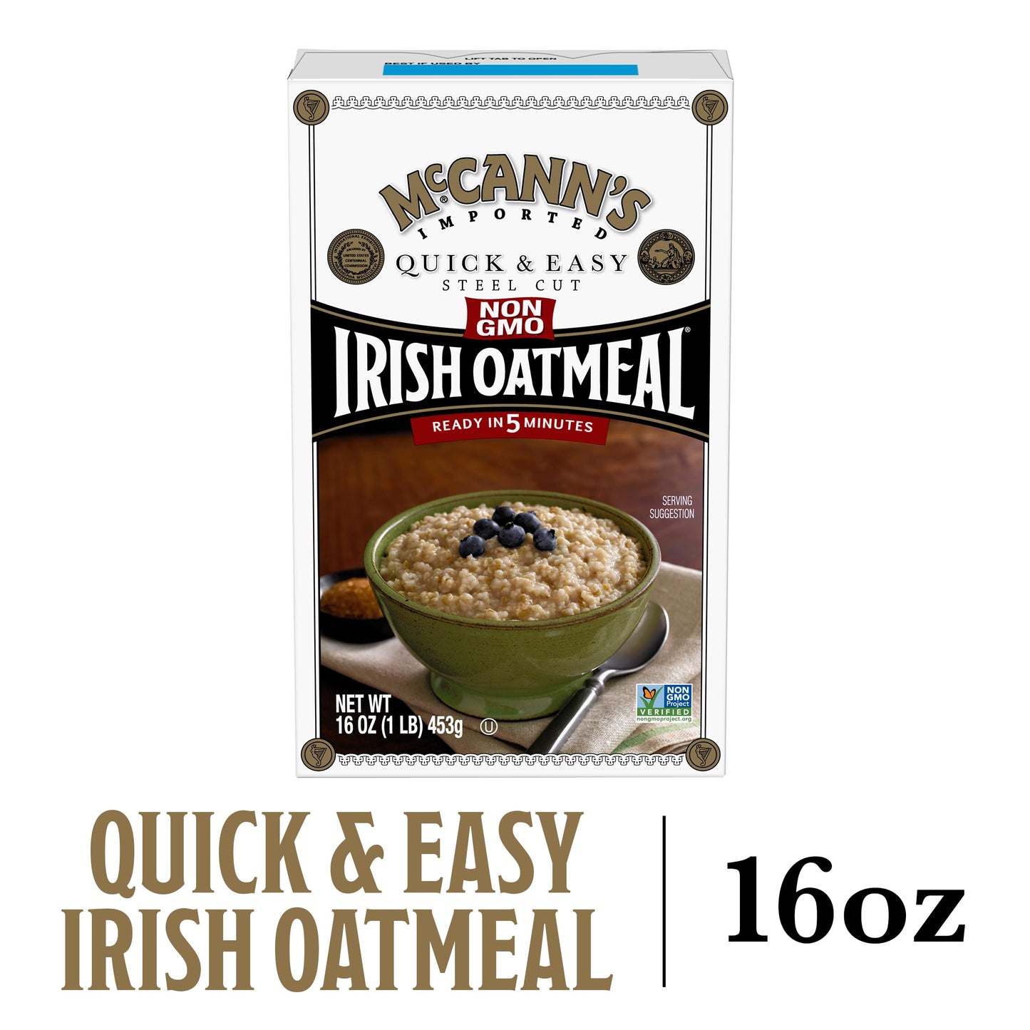 Mccann'S Irish Oatmeal, Quick & Easy Steel Cut Oats, 16 Ounce