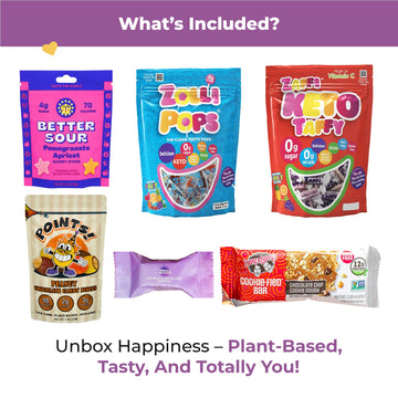 BUNNY · JAMES · Vegan Candy Gift Box - 10 Piece Set, Multicolor - Sour and Sweet Mix, Ideal for Gifts and Care Packages