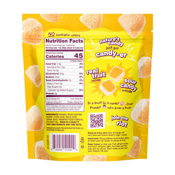 Fruit Riot Sour Candy Mango, Made with Real Fruit, 8oz, Gluten-Free
