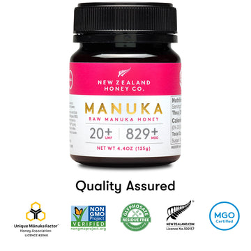 New Zealand Honey Co. Raw Manuka Honey Umf 20+ | Mgo 829+, Umf Certified / 4.4Oz