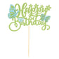 Gyufise 1Pcs Assembled 3D Butterfly Cupcake Toppers Hollow Arts Butterfly Cake Decorations Happy Birthday Cake Topper For Baby S