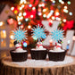 24 Pcs Snowflake Cupcake Toppers Assemble Glitter Double Layers Winter Snowflake Cupcake Picks For Winter Wonderland Baby Shower