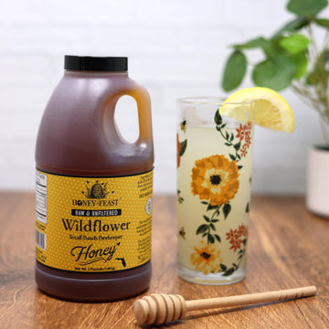 Honey Feast - Raw Wildflower Honey | From American Organic Floral Sources | 48 Ounces