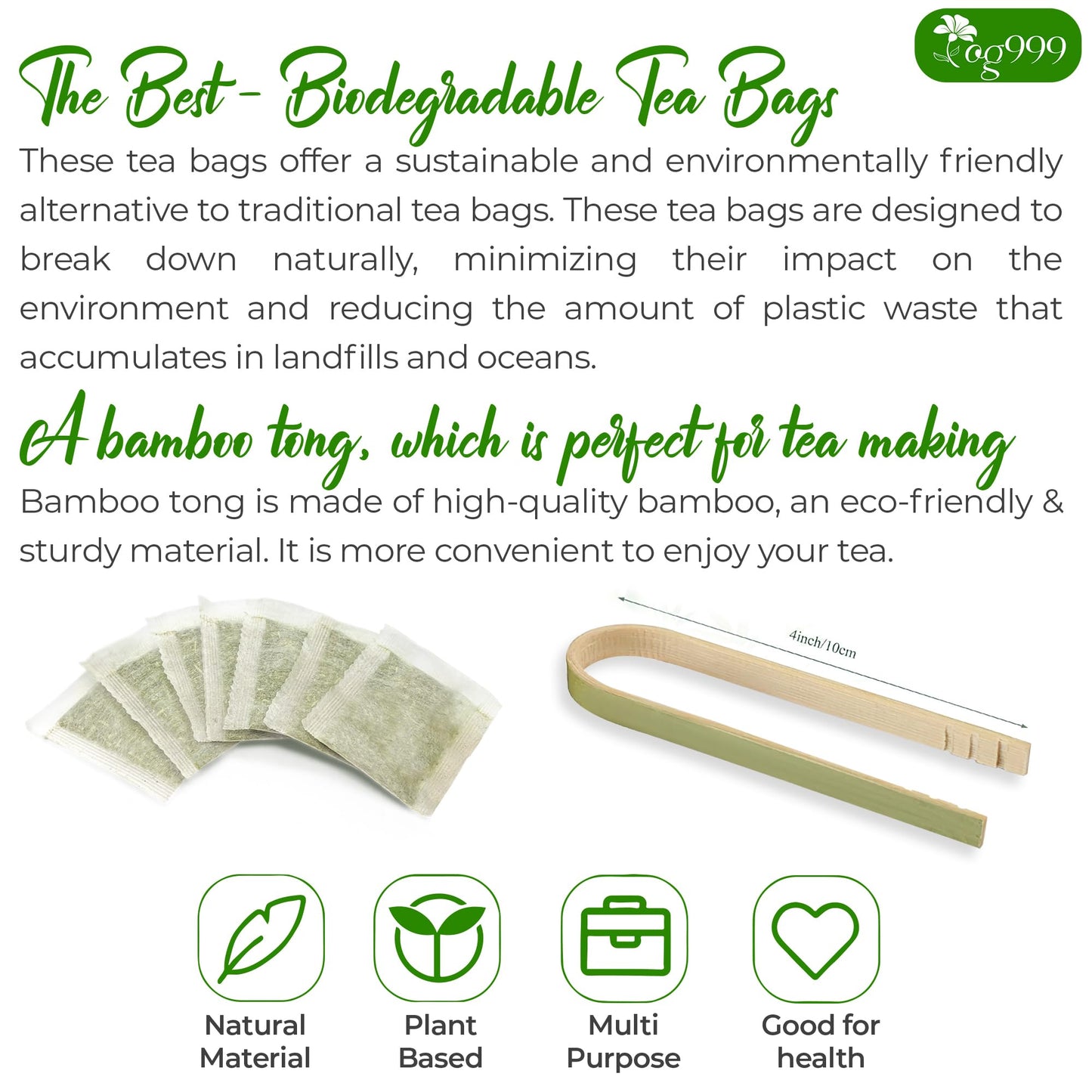Tog999, Enhanced 120 Thyme Leaf Tea Bags, 100% Natural & Pure. Loose Leaf Thyme Herbal Tea. No Sugar, No Caffeine, No Gluten, Vegan.