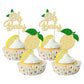24Pcs Lemon Oh Baby Cupcake Toppers Glitter Fruit Theme Oh Baby Lemonade Party Cupcake Picks For Lemon Theme Baby Shower Kids Bo