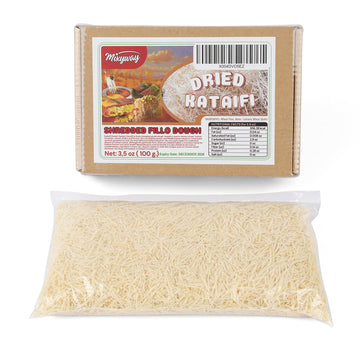 Kataifi Shredded Fillo Dough 3.5 Oz (100 gr.) for Dubai Chocolate Bar Pistachio, Kadayif for Knafeh Pistachio Chocolate Bar Past