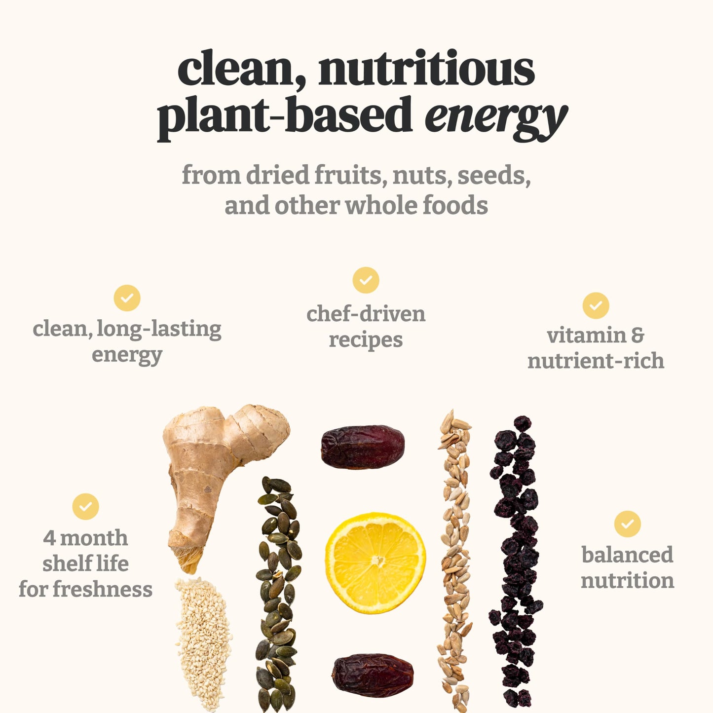 Patter Bar Energy Bars - Gluten Free, Vegan, 100% Whole Foods, Blueberry Lemon, 12-Pack
