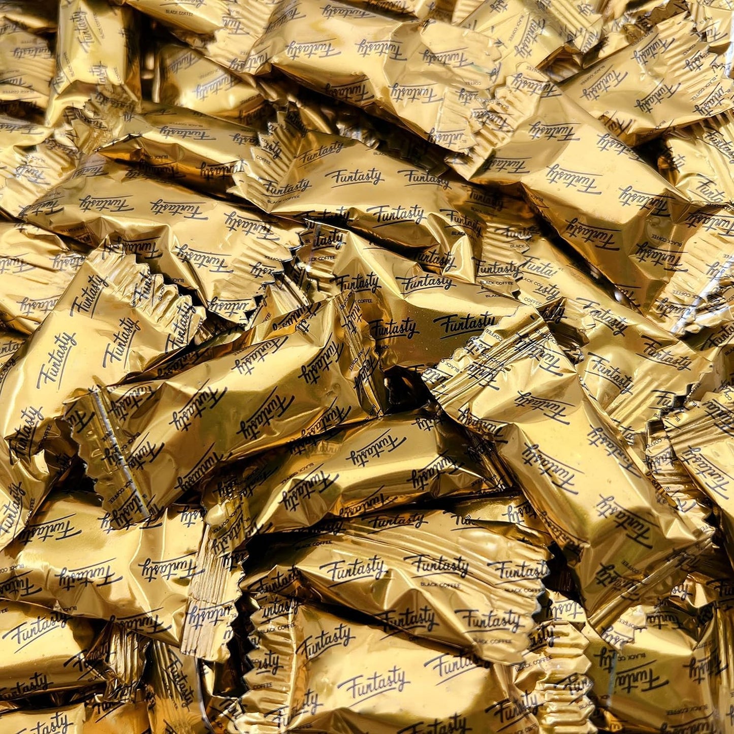 FUNTASTY Black Coffee Flavored Hard Candy - 2 Pound Bulk Pack, Individually Wrapped, Contains Caffeine