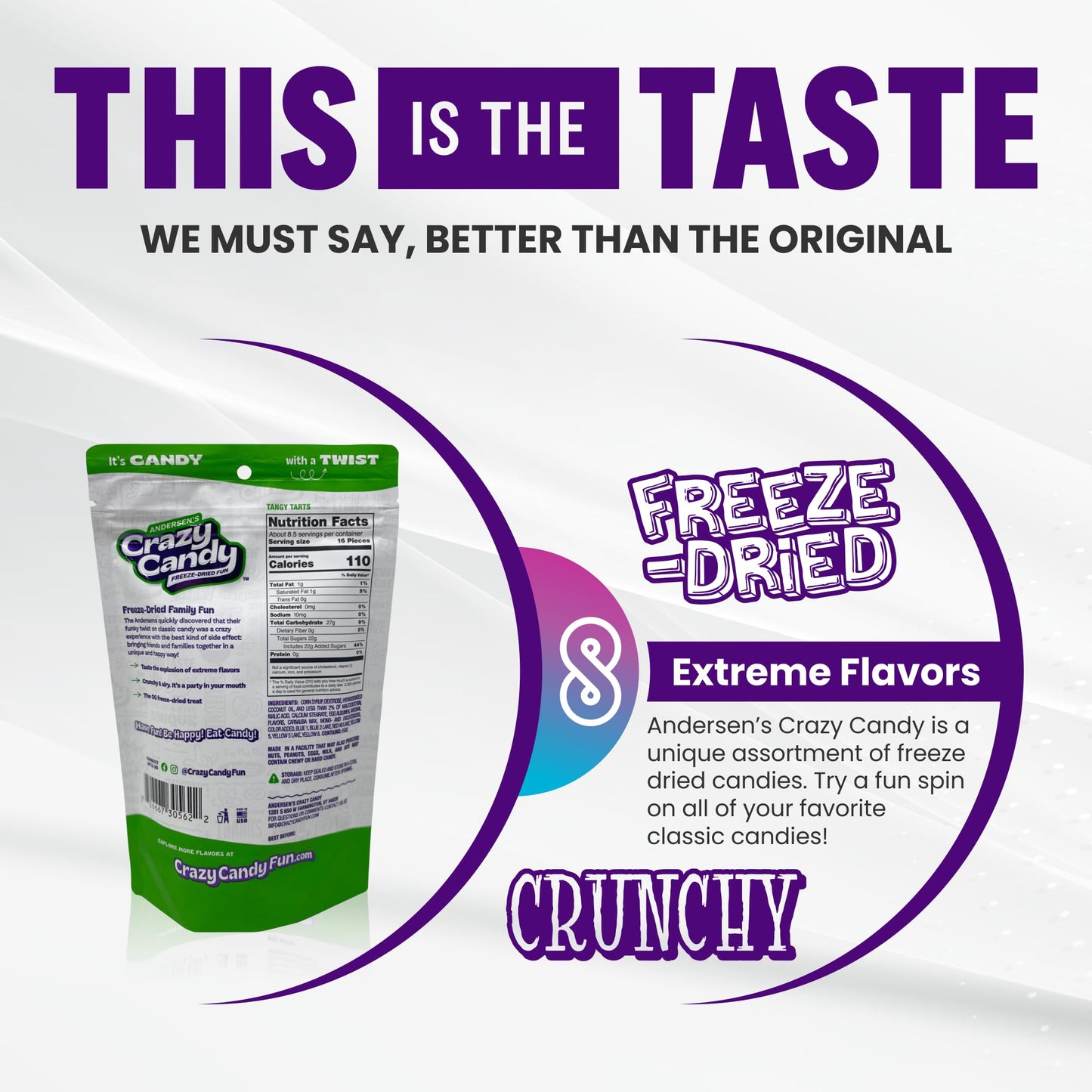 Andersen'S Crazy Candy Freeze Dried Candy - Freeze Dried Tang Tarts, 4.1 Ounces