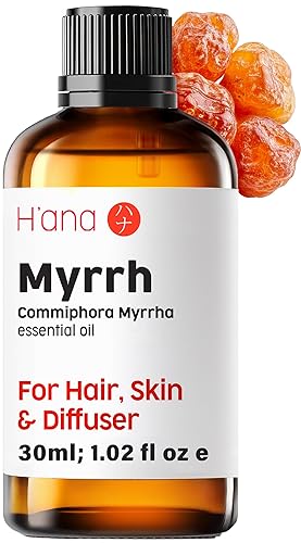Hana Myrrh Essential Oil For Skin (1 Fl Oz) - 100% Pure Therapeutic Grade Myrrh Oil Essential Oils For Diffuser, Skin, Hair, Can
