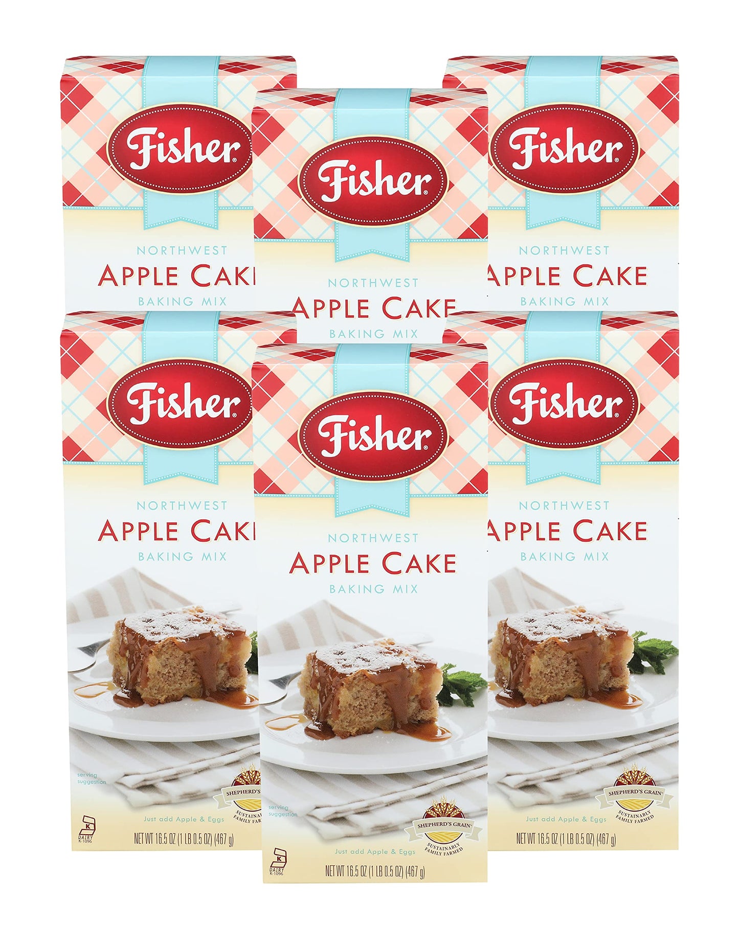 Fisher Northwest Apple Cake Mix, 16.5 OZ (Pack of 6)