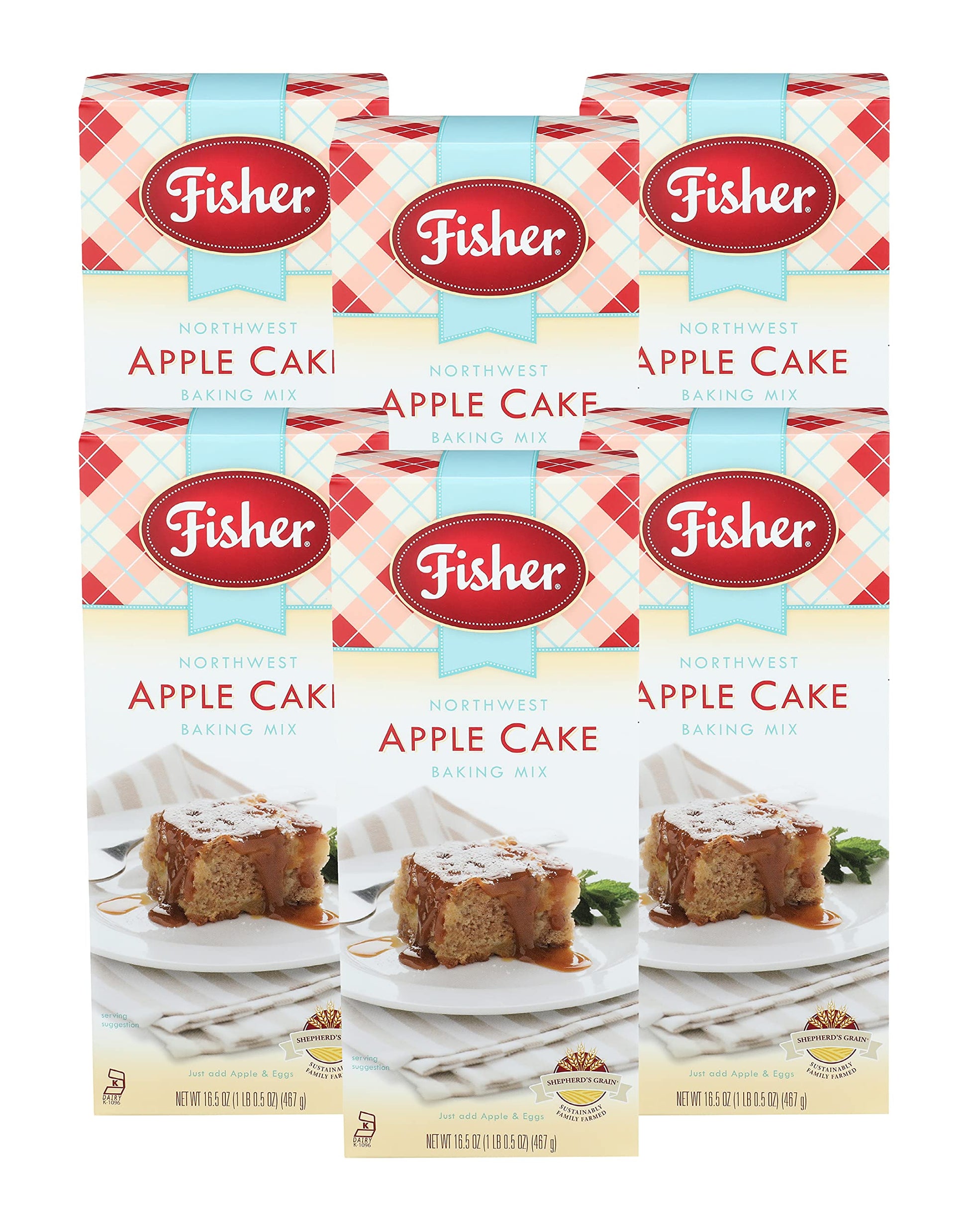 Fisher Northwest Apple Cake Mix, 16.5 OZ (Pack of 6)
