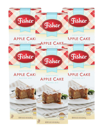 Fisher Northwest Apple Cake Mix, 16.5 OZ (Pack of 6)