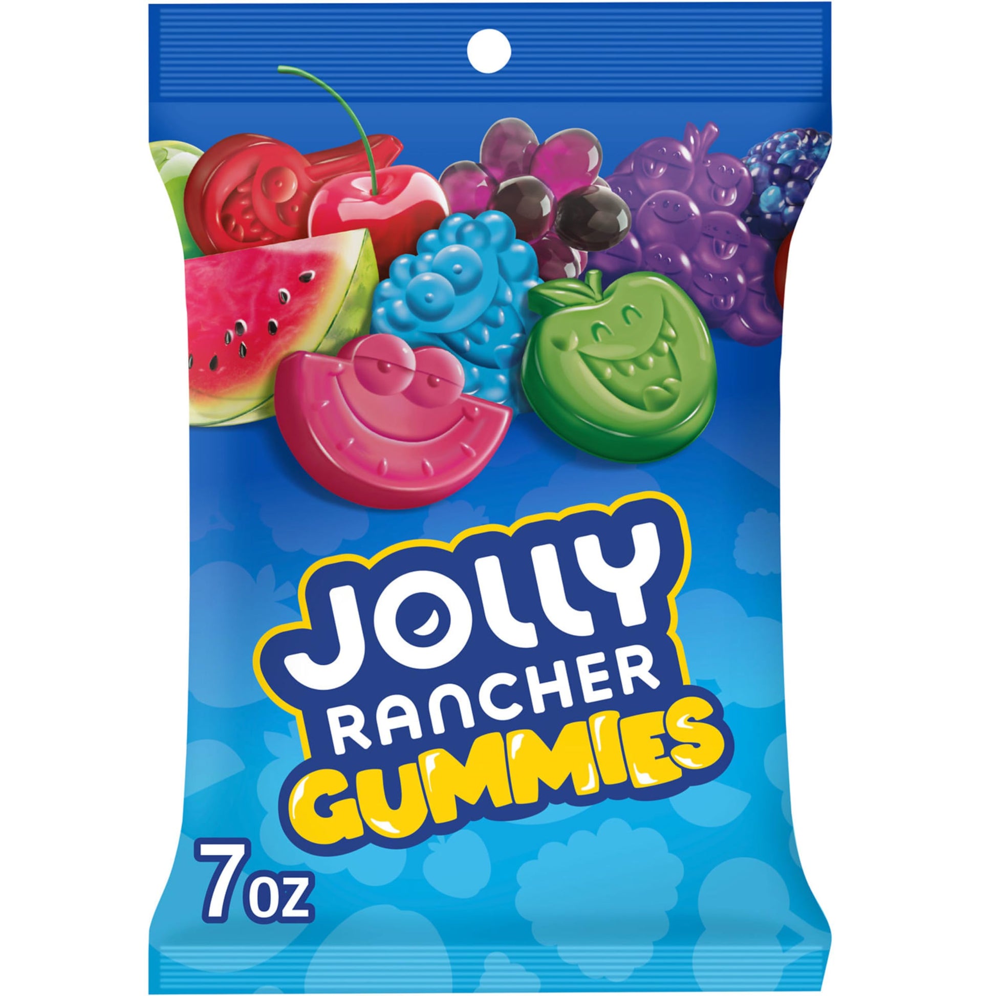 Jolly Rancher Gummies Assorted Fruit Candy, 7 oz, Plastic, Cranberry