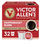 Victor Allens Coffee Peppermint Bark Medium Roast Single Serve Pods 32 Count Brown