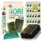 KIMNORI Seasoned Seaweed Snacks - Organic Sea Salt Flavor, 24 Packs, 4g Each, 100% Natural Laver, Roasted Crispy Seaweed