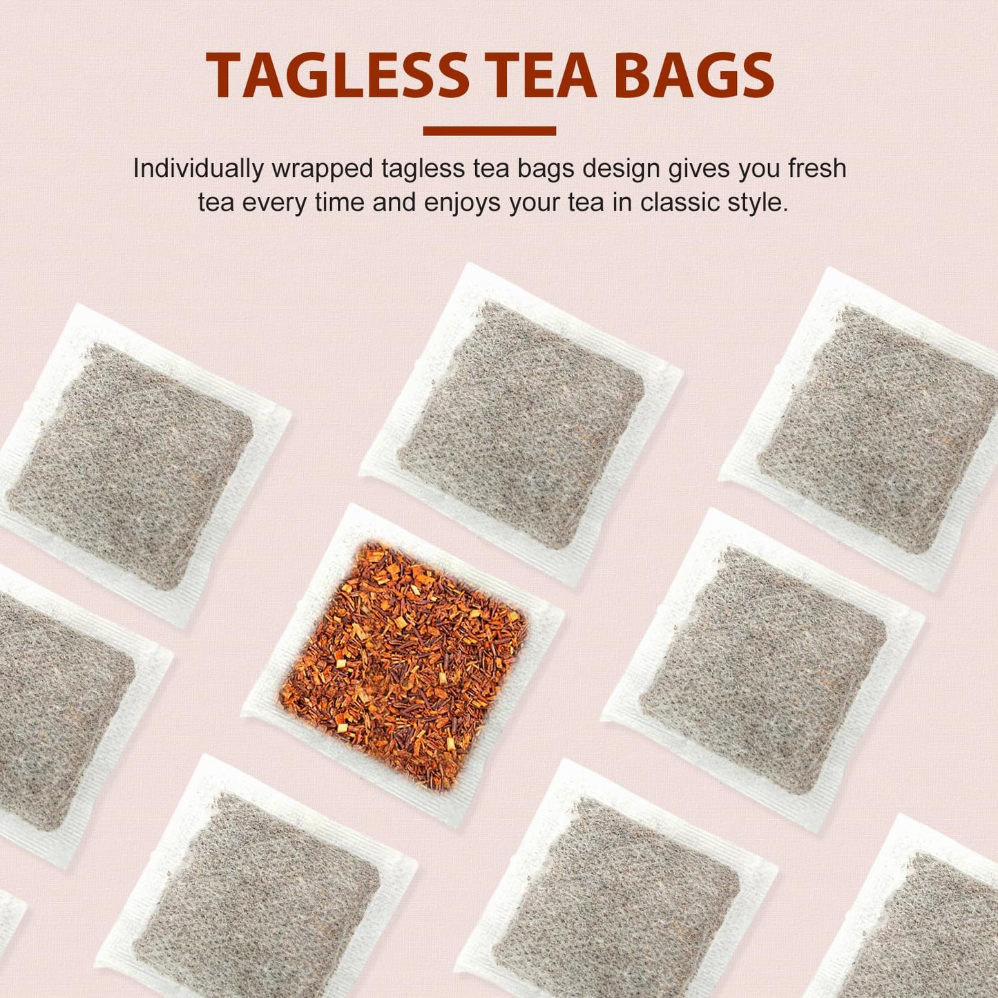 Soeos Organic Rooibos Tea  200 Teabags (2 Packs)  Naturally Caffeine Free  USDA and Non GMO Certify  Smooth and Robust Flavor  Excellent for Hot or Iced Brew  18oz (500g)
