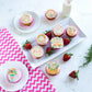 Ephlyn Cupcake Toppers 54 Pcs Edible Rainbow Flowers for Mothers Day Cake Decoration Pink