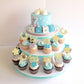 Gyufise 24Pcs Gold Baby Shower Boy Cupcake Toppers Glitter Star Moon Sweet Baby Cake Decorations Baby Boy Cupcake Picks For Baby