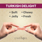 Eastanbul Turkish Delight Candy 21.2Oz, 4 Flavors Pomegranate, Orange, Tart Cherry, & Lemon Turkish Delights Assorted, Foreign C