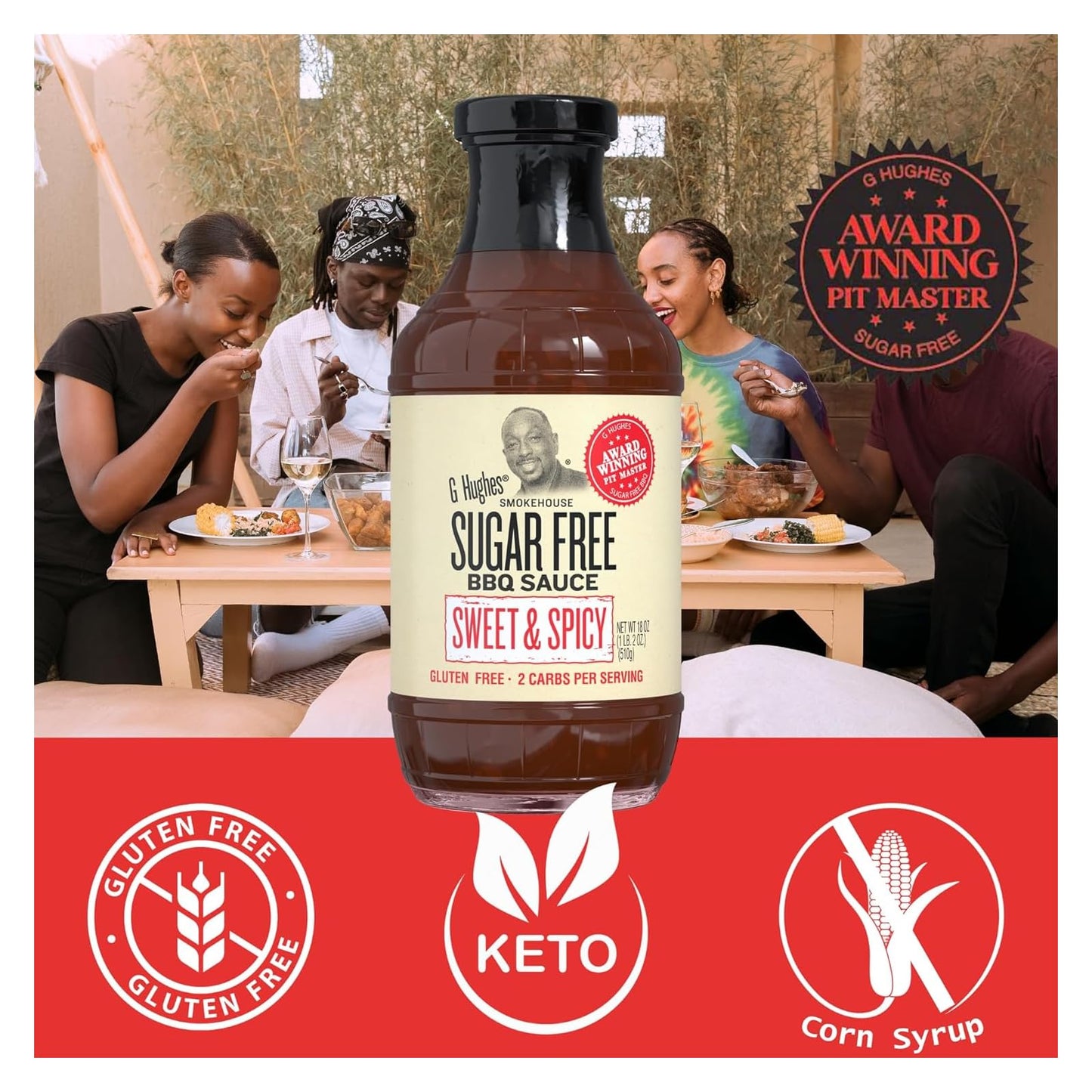 G Hughs Sweet And Spicy Bbq Sauce 18Oz