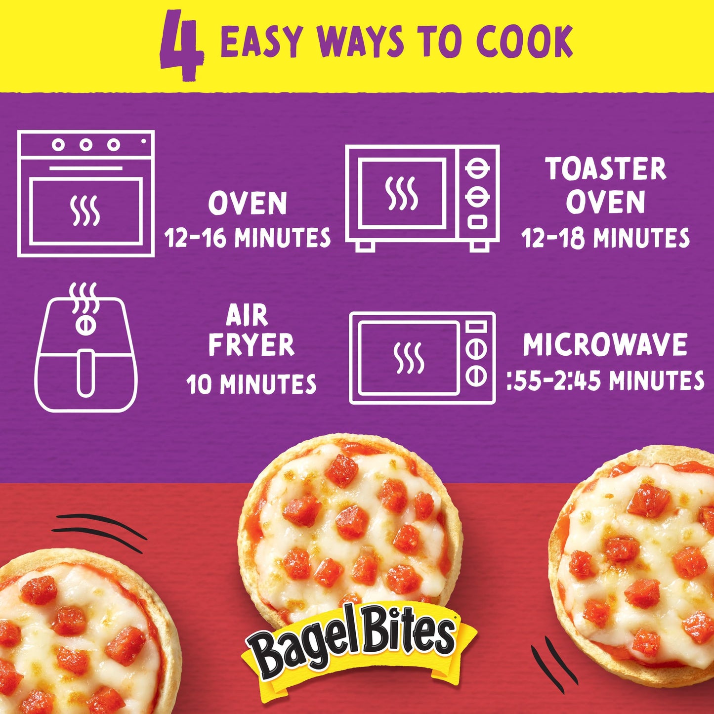 Bagel Bites Cheese & Pepperoni Mini Pizza Bagel Frozen Snacks, 40 ct Box