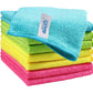 Homexcel Microfiber Cleaning Cloth,8 Pack Cleaning Rag,Cleaning Towels With 4 Color Assorted,11.5''X11.5''(Green/Blue/Yellow/Pin