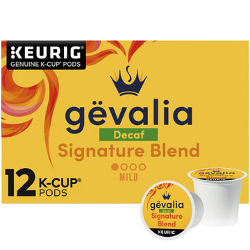 Gevalia Signature Blend Decaf 100% Arabica Keurig K-Cup Coffee Pods (12 Ct Box)