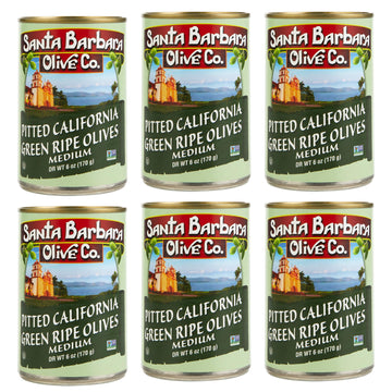 Santa Barbara 6Pk Large Pitted Green 5.75Oz Tins