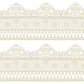 FUNSHOWCASE Edible Cake Lace Lattice Set, Small Daisy, 14-inch, Ivory White, 10-piece, Model 2155