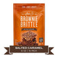 Brownie Brittle - Salted Caramel Thin and Crispy Sweet Snacks (Pack of 6, 5 oz), Rich Gourmet Brownie Bites Dessert