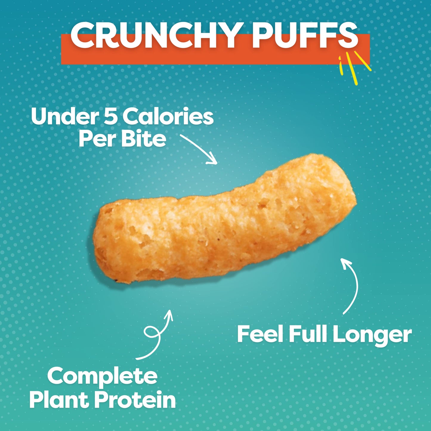 P-Nuff Crunch Baked Peanut Puffs - Vegan, Gluten Free, 20g Protein, 4oz Bag, Pack of 6