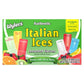Wylers Authentic Italian Ice Fat Free Freezer Bars Original Flavors 1.5oz bars, 20 count