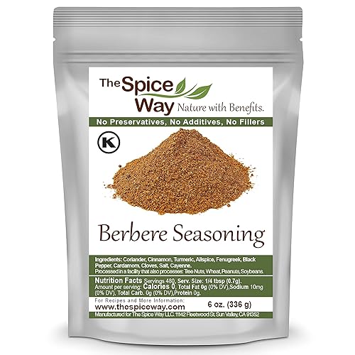 The Spice Way Ethiopian Berbere - Mildly Hot Ethiopian Traditional Spice Blend. No Additives, No Preservatives, No Fillers, Just
