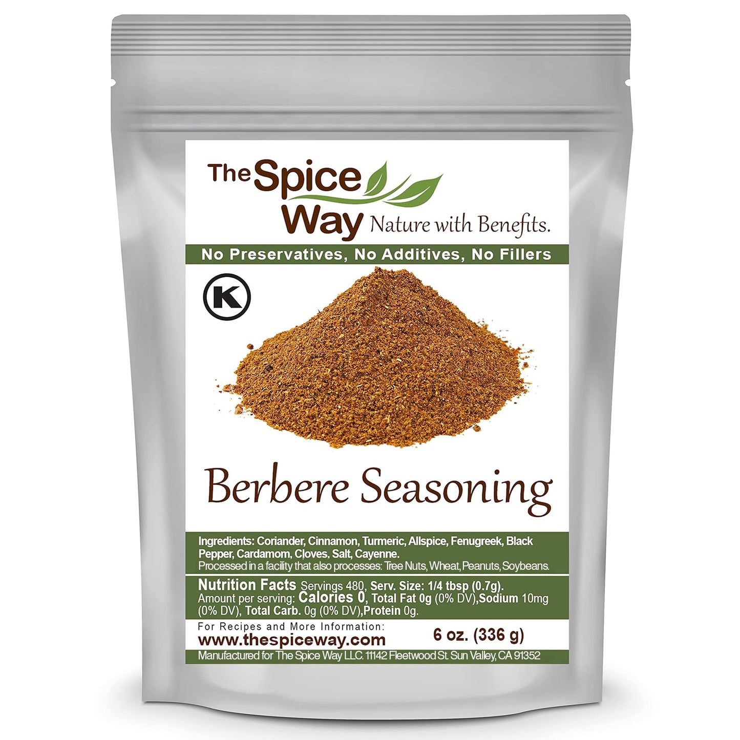 The Spice Way Ethiopian Berbere - Mildly Hot Ethiopian Traditional Spice Blend. No Additives, No Preservatives, No Fillers, Just