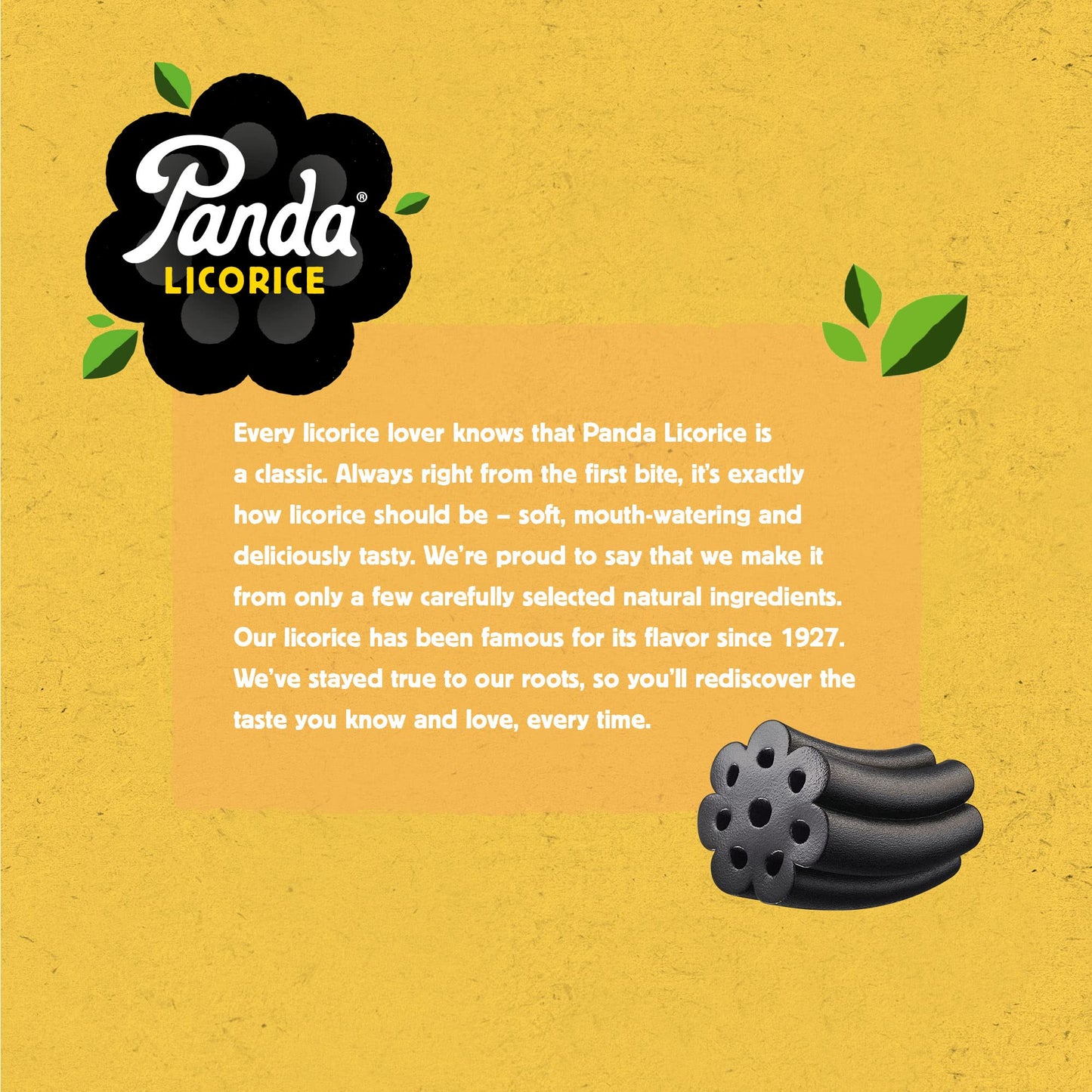 Panda A  Natural Soft Original Licorice  Pure Panda Black Licorice Candy Made With Only Four Natural Ingredients  Non-Gmo Projec