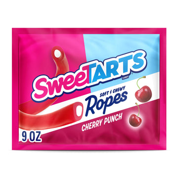 Sweetarts Ropes, Candy, Cherry Punch, Soft And Chewy, 9 Oz