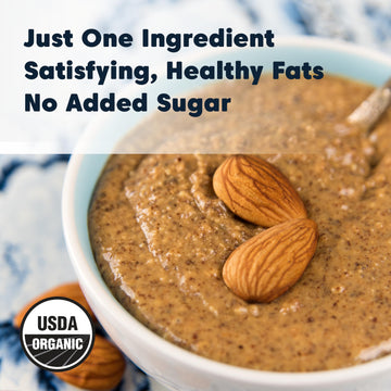 Wilderness Poets Organic Almond Butter - Raw, Unsweetened, Salt-Free, Vegan - 17 Pound (2 Gallon)