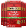 Twinings Decaffeinated English Breakfast Tea Bags, Flavourful & Robust, 20 Count (Pack of 6), Model 05307